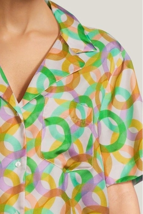 SHORT SLEEVED TOP MULTI GREEN 4