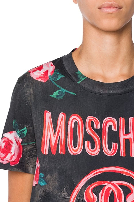 PAINTED FLOWERS JERSEY T-SHIRT MULTICOLOR 4