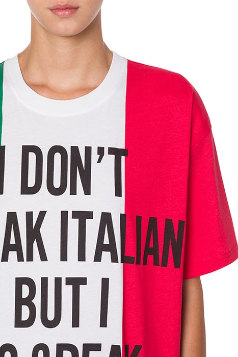 ITALIAN SLOGAN JERSEY T-SHIRT MULTICOLOR 4