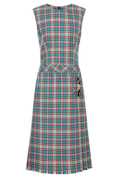 CHECK MIDI DRESS BLUE 3