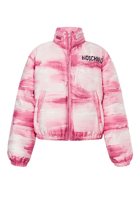 PAINTING NYLON DOWN JACKET PINK 3
