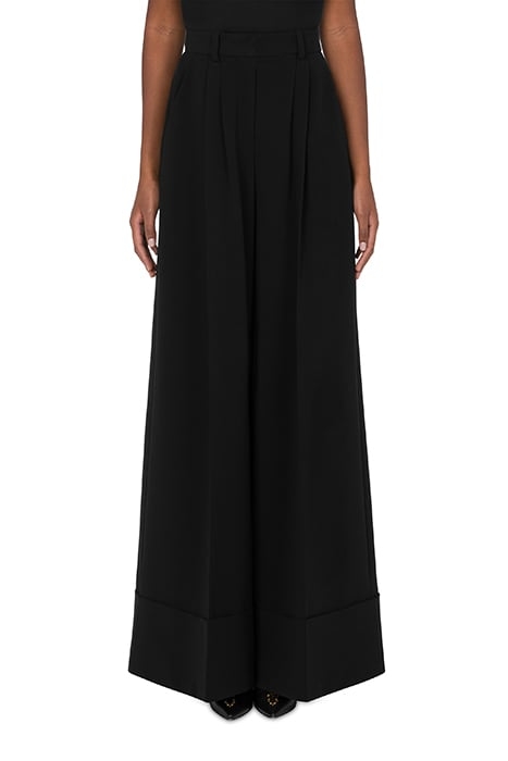 PALAZZO TROUSERS IN CREPE BLACK 1
