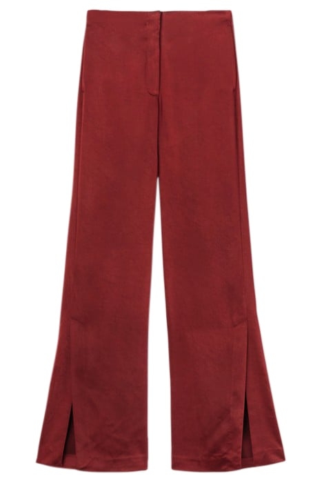 HEAVY SATIN PALAZZO TROUSERS RED 3