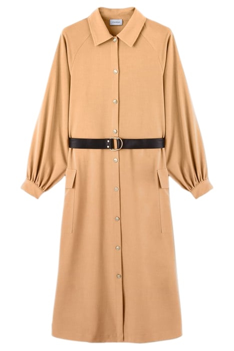 SHIRT DRESS WITH BELT NATURAL 3