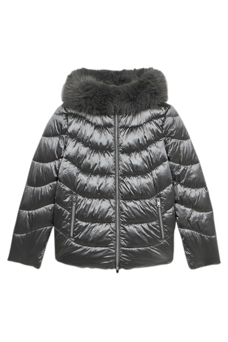 Down jacket with faux fur collar 3