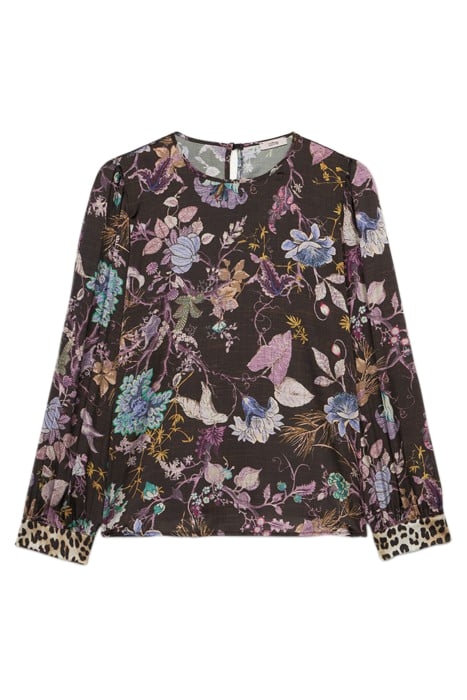 PATTERNED SATIN BLOUSE NATURAL 3