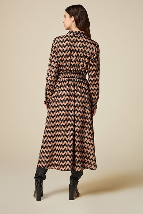 GEOMETRIC PATTERN DRESS NATURAL 2