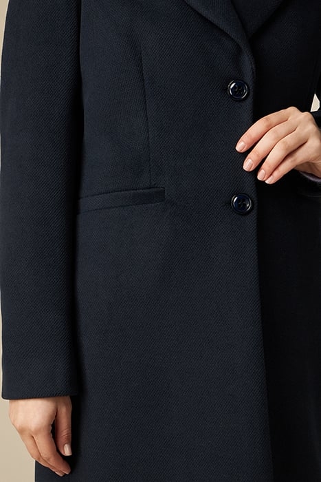 LEATHER-EFFECT WATERFALL JACKET BLUE 4