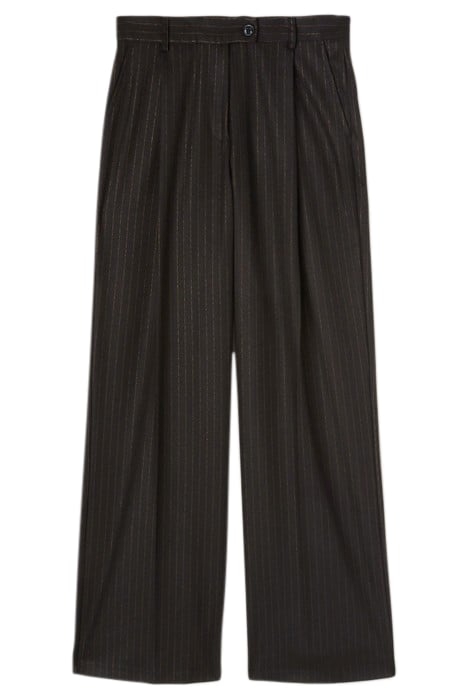 PINSTRIPED LUREX TROUSERS WITH DARTS BLACK 3