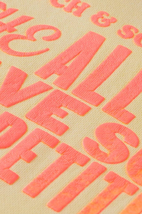 GARMENT-DYED POSTER PRINT RELAXED-FIT SWEATSHIRT SUNSHINE YE 3