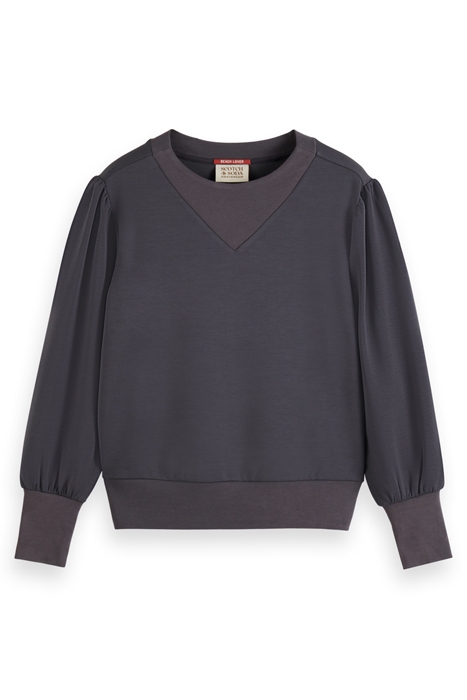 RUCHED YOKE SEAM MODAL SWEATSHIRT ANTRA 4