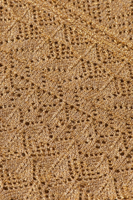 METALLIC POINTELLE PULLOVER GOLD 3