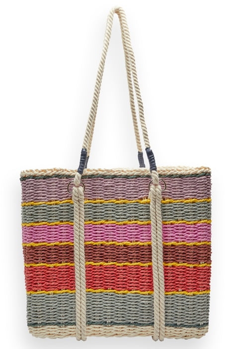 SWIMWEAR COLLECTION - PAPER STRAW SHOPPER BAG SOFT ICE 3