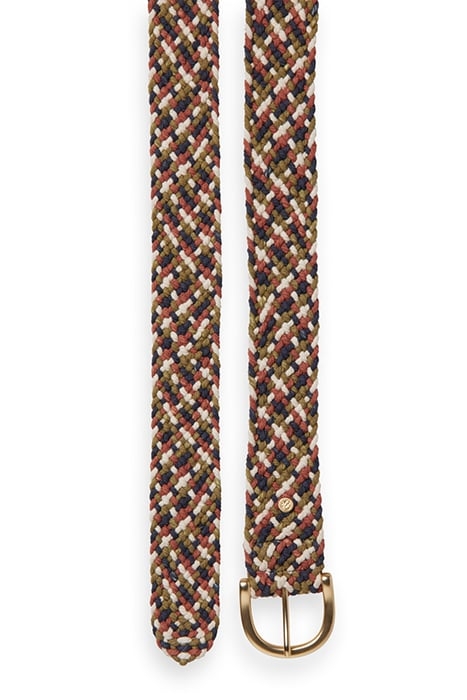 OVAL MULTI COLOR BRAIDED BELT TERRACOTTA 2