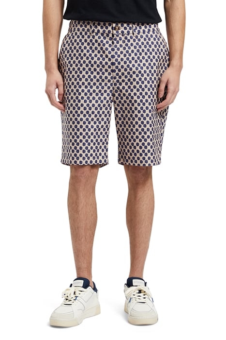 DRIFT- PRINTED LIGHTWEIGHT COT POLKA NAVY BLUE 1