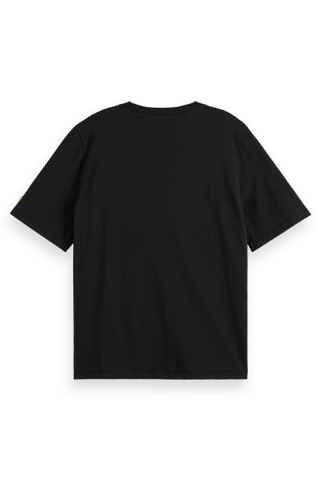 RELAXED FIT PRINT FRONT T-SHIRT EVENING BLACK 2