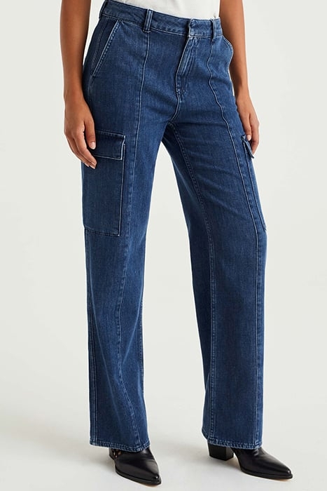 5-POCKET HIGH WAIST DARK BLUE 1