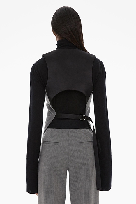 TUX VEST POLYESTER, WOOL, ELASTANE BLACK/WHITE MULTI 2