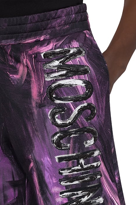 PAINTING FLEECE SHORTS PURPLE 4