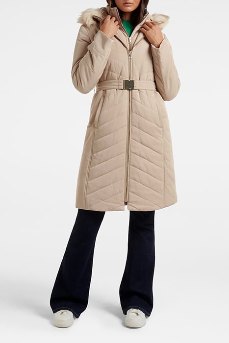 PIA LONGLINE QUILTED PUFFER CAMEL 3