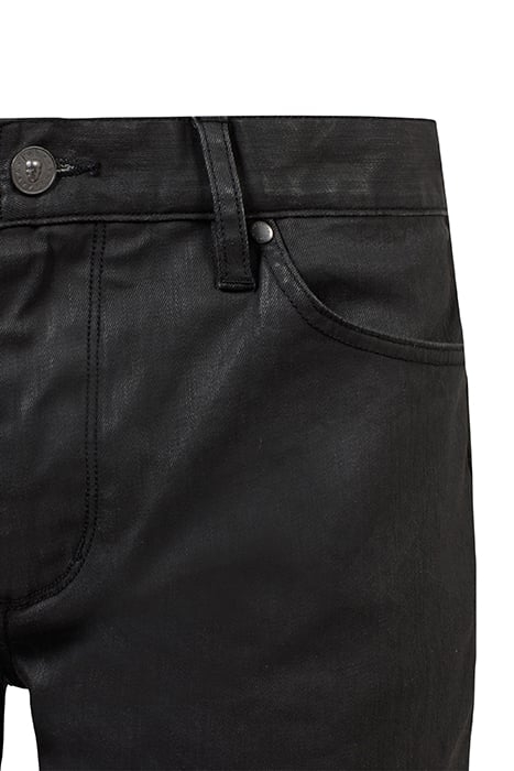 SLIM FIT GARMENT WASHED JEAN WITH ZIP FL BLACK 3