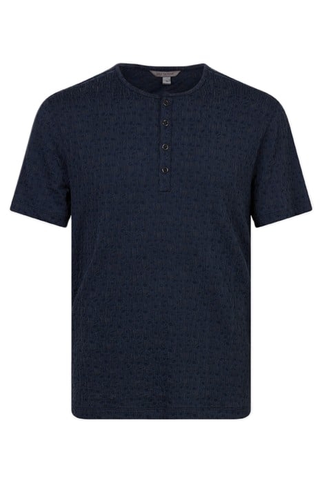 STANTON REGULAR FIT SS HENLEY WITH TEXTU INK BLUE 1