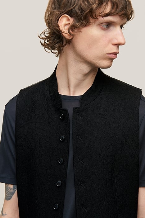 BLAIR VEST BAND COLLAR VEST WITH ADJUSTA BLACK 2