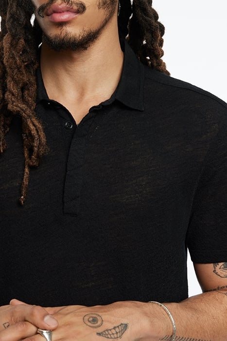 IRWIN REGULAR FIT SS POLO WITH TEXTURE BLACK 3