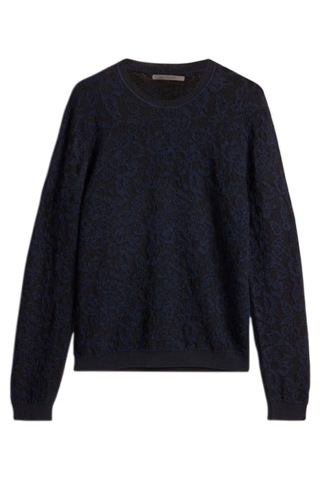 NOLAN REGULAR FIT LONG SLV CREWNECK WITH NAVY 2