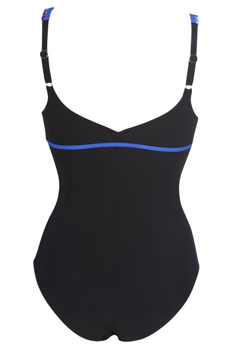 W MISAKI WING BACK ONE PIECE C-CUP BLACK-MULTICOLOR-BRIGHT B 2