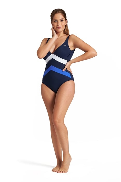 W VERA WING BACK ONE PIECE NAVY-WHITE-BRIGHT BLUE 3