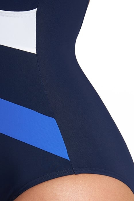 W VERA WING BACK ONE PIECE NAVY-WHITE-BRIGHT BLUE 5
