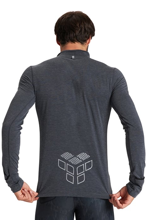M THERMAL H/Z LONG SLEEVE BLACK MELANGE-SILVER 2