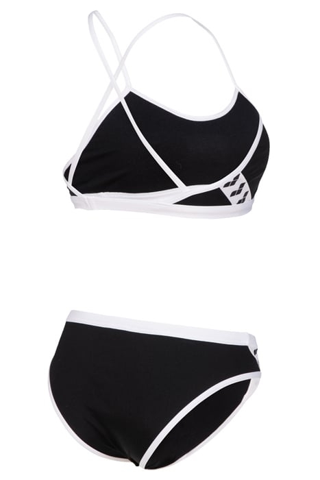 WOMEN'S ARENA ICONS BIKINI CROSS BACK SO BLACK-WHITE 7