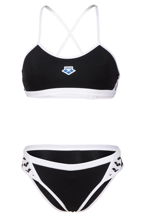 WOMEN'S ARENA ICONS BIKINI CROSS BACK SO BLACK-WHITE 4