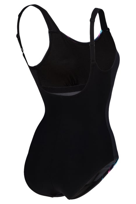 WOMEN'S BODYLIFT SWIMSUIT U BACK MARIA BLACK-BLACK MULTI 7