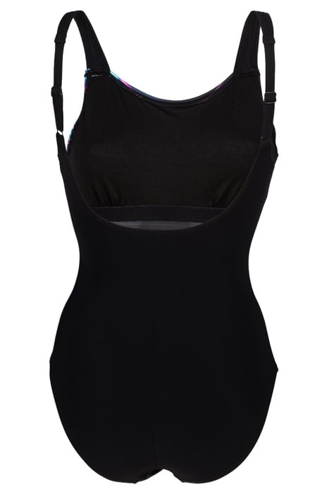 WOMEN'S BODYLIFT SWIMSUIT U BACK MARIA C BLACK-BLACK MULTI 2