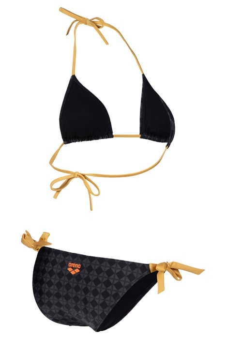 WOMEN'S ARENA 50TH BIKINI TRIANGLE BLACK MULTI-GOLD 7