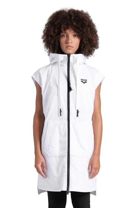 WOMEN'S HOODED SLEEVELESS JACKET MPH WHITE 1