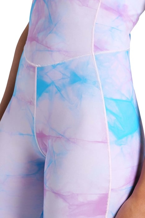 WOMEN'S FULL BODY SHORT LEG MPH CYAN MULTI TIE&DYE 6