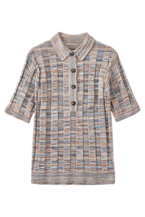 POLO SHORT SLEEVE CHAMBRAY BLUE 4