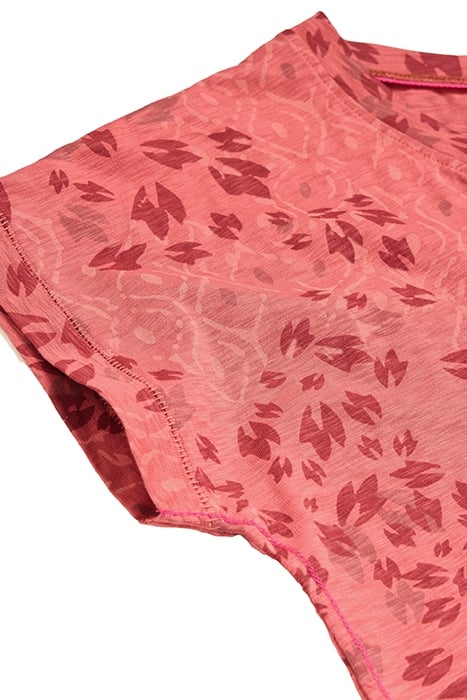 NELLY NOTCH NECK TEE PINK PRINTED 4