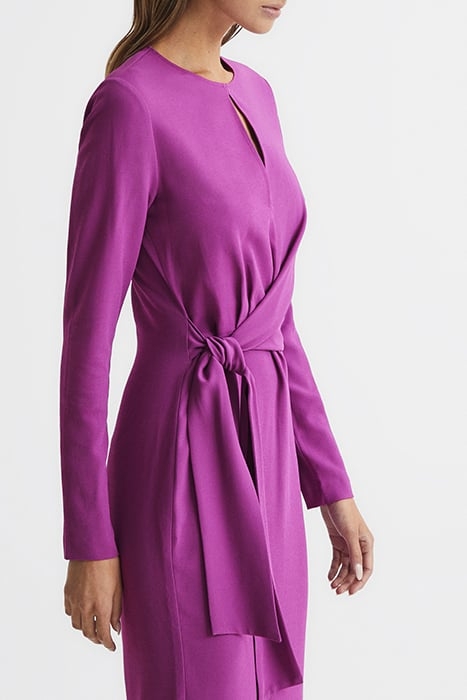 VALENTINA-TIE DRESS MAGENTA 4