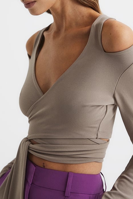 CAMILLE-TIE LONG-SLEEVED TOP MINK 6