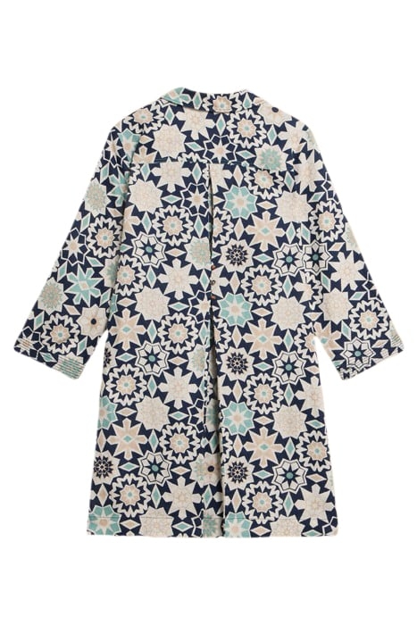 BLAIRE LINEN TUNIC NAVY PRINTED 2
