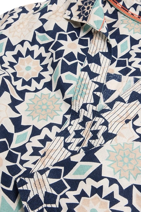 BLAIRE LINEN TUNIC NAVY PRINTED 4