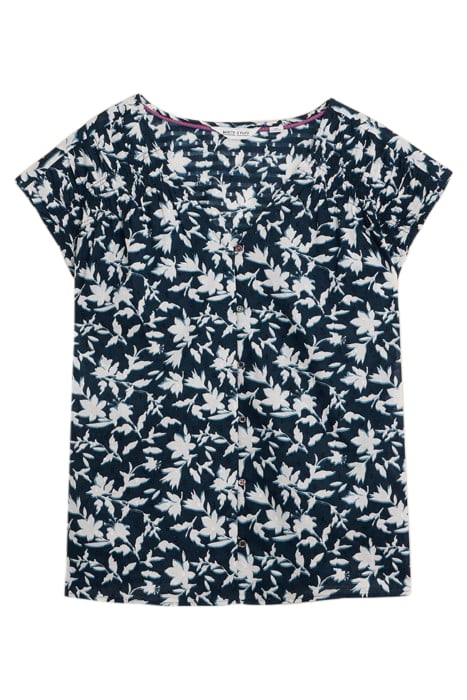 RAE COTTON VEST NAVY PRINTED 2