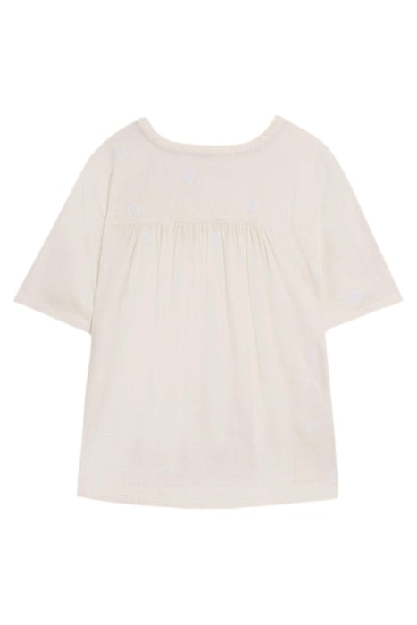 ELODIE LINEN BLEND TOP NATURAL WHITE 3