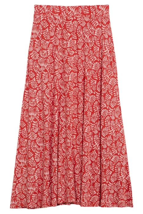 JADA ECO VERO MAXI SKIRT RED PRINTED 1