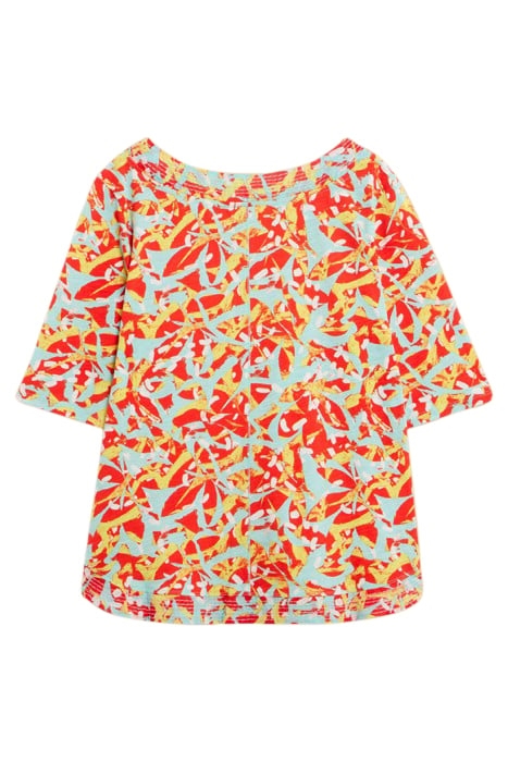 WEAVER JERSEY TOP ORANGE PRINTED 3